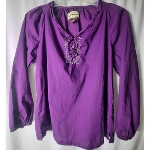 Bit & Bridle plum colored long sleeve top XL